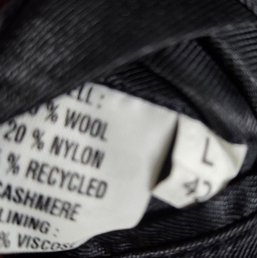 Silver Cloud Charcoal Wool and Cashmere Overcoat 42 - Picture 4 of 5